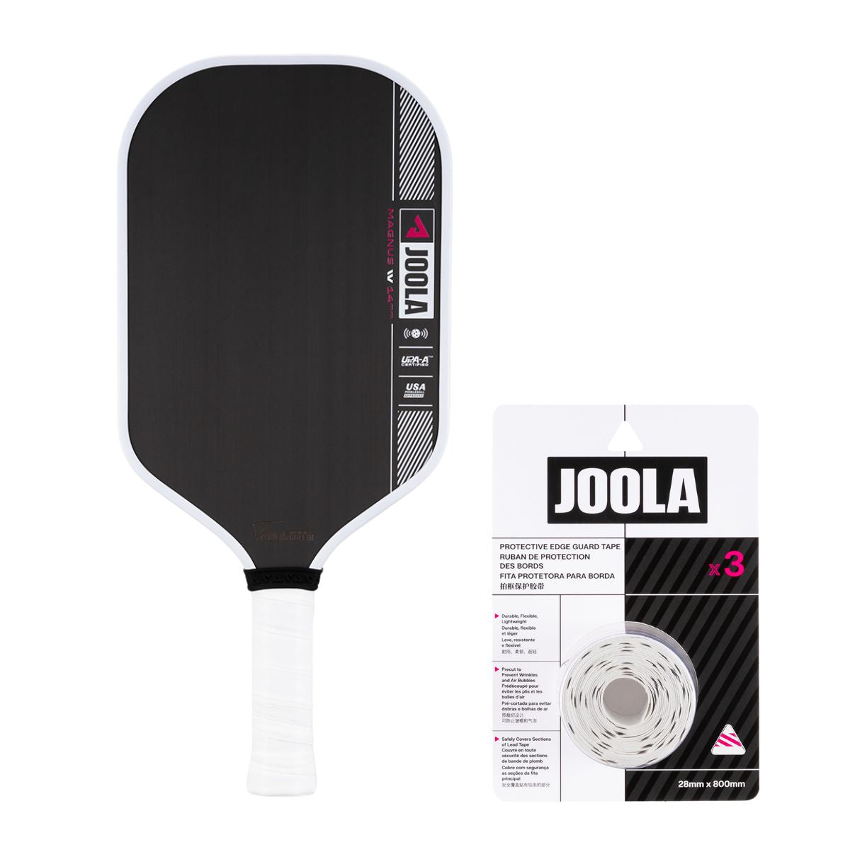 Kit Raquete de Pickleball JOOLA Tyson McGuffin Magnus Pro IV + Fita de Proteção de Borda