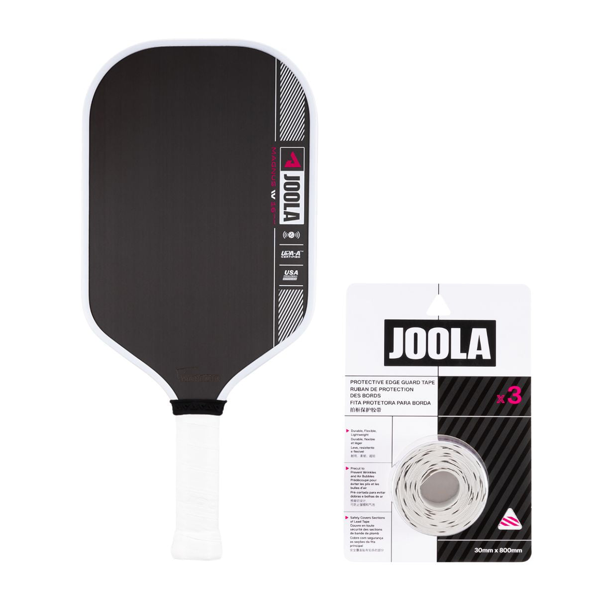 Kit Raquete de Pickleball JOOLA Tyson McGuffin Magnus Pro IV + Fita de Proteção de Borda