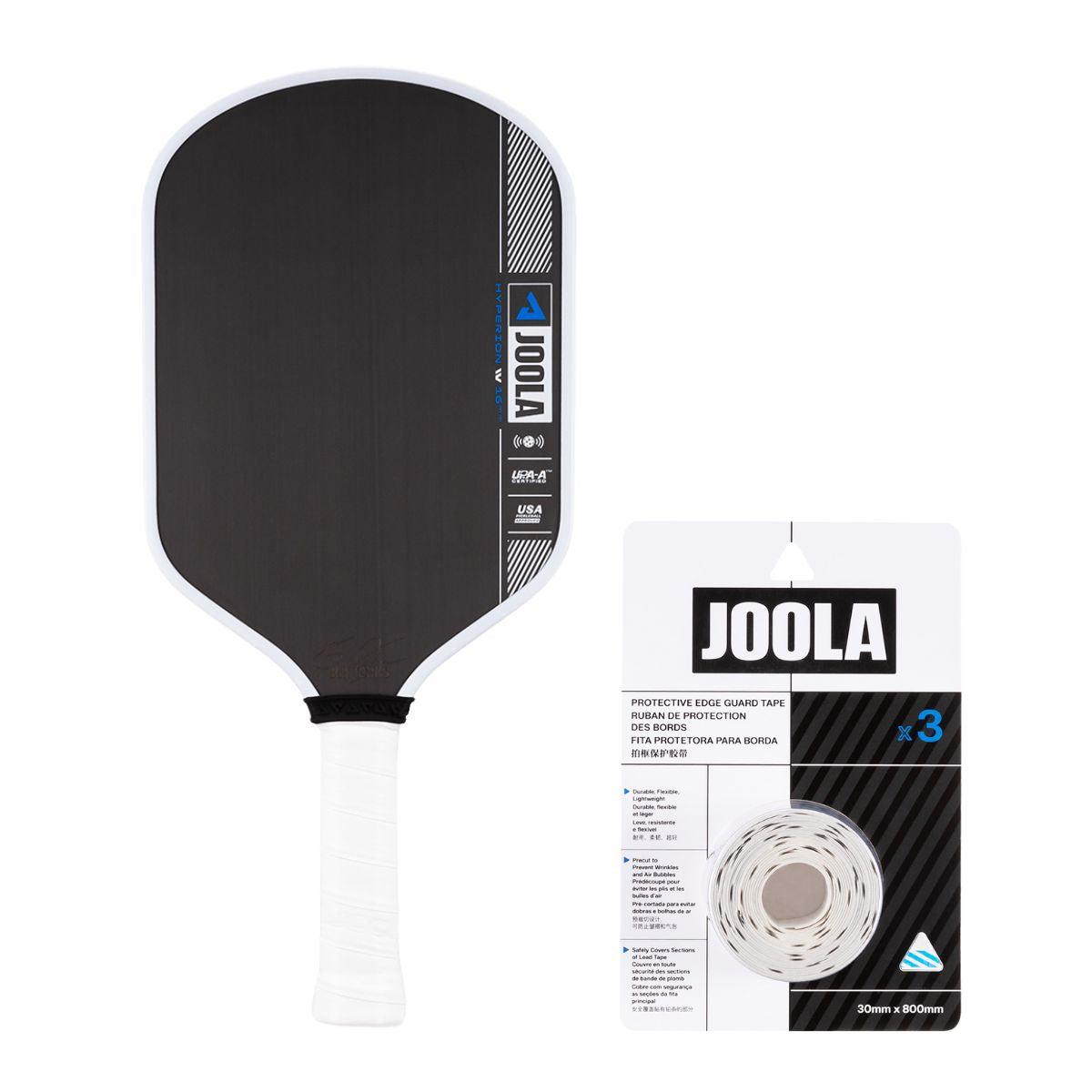 Kit Raquete de Pickleball JOOLA Ben Johns Hyperion Pro IV + Fita de Proteção de Borda