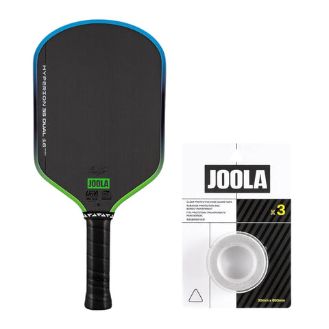 Kit Raquete de Pickleball JOOLA Hyperion 3S Dual (16mm) + Fita de Proteção de Borda JOOLA Transparente 30mm x 850mm (16mm)
