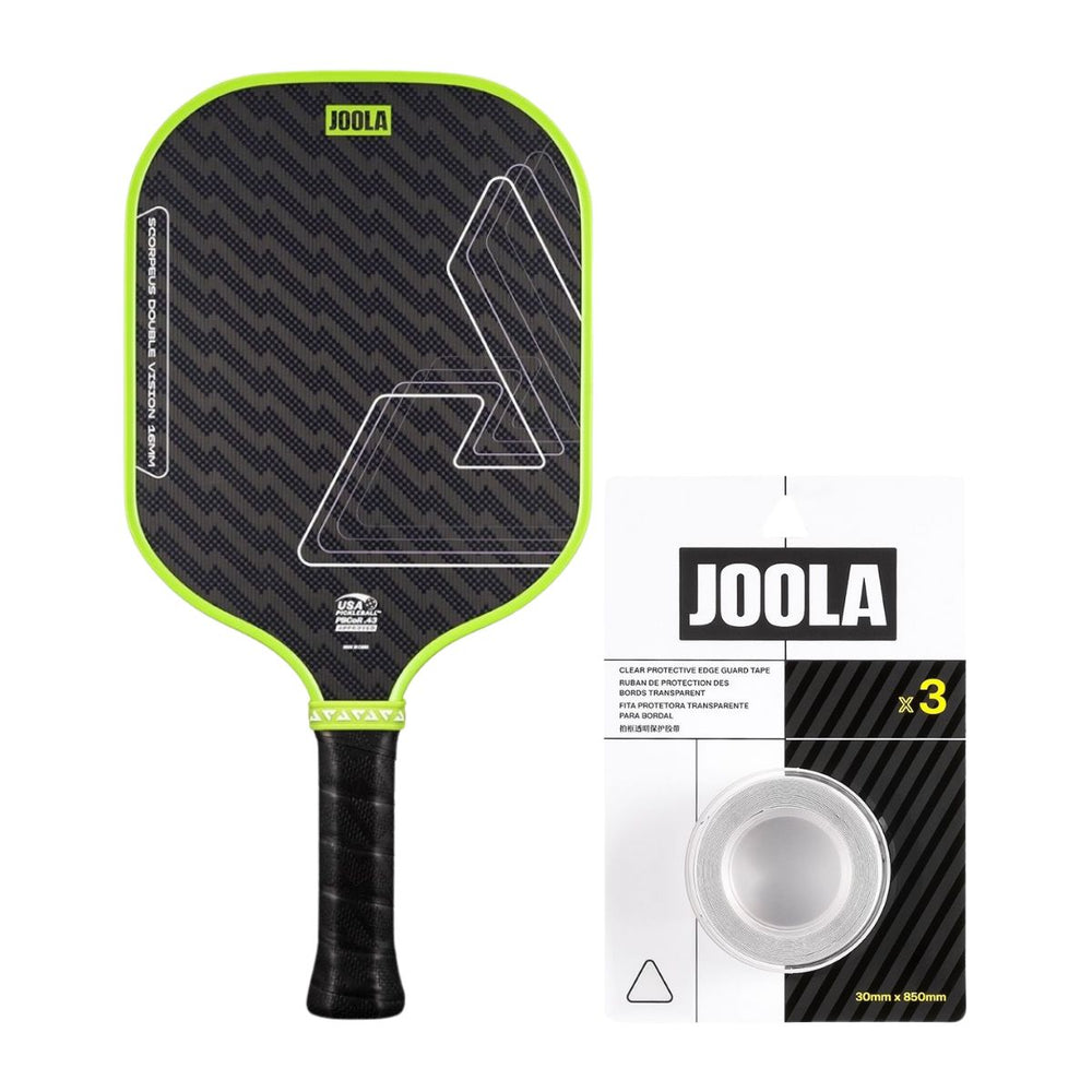 Kit Raquete de Pickleball JOOLA Scorpeus Double Vision (16mm) + Fita de Proteção de Borda