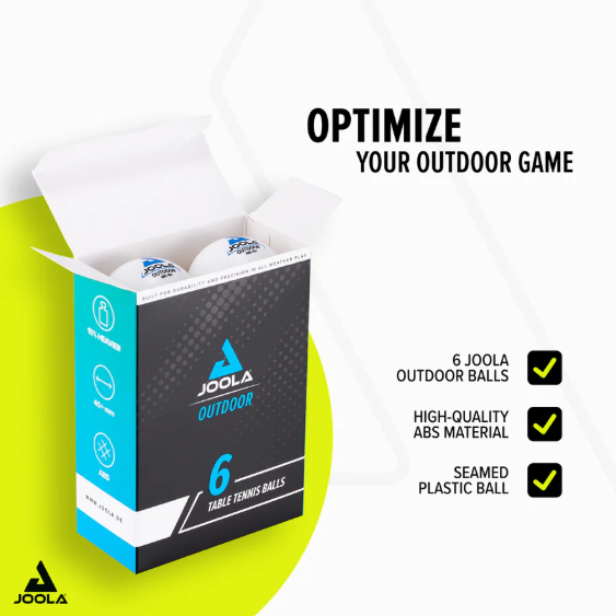 Bola de Tênis de Mesa JOOLA Outdoor 6 unidades