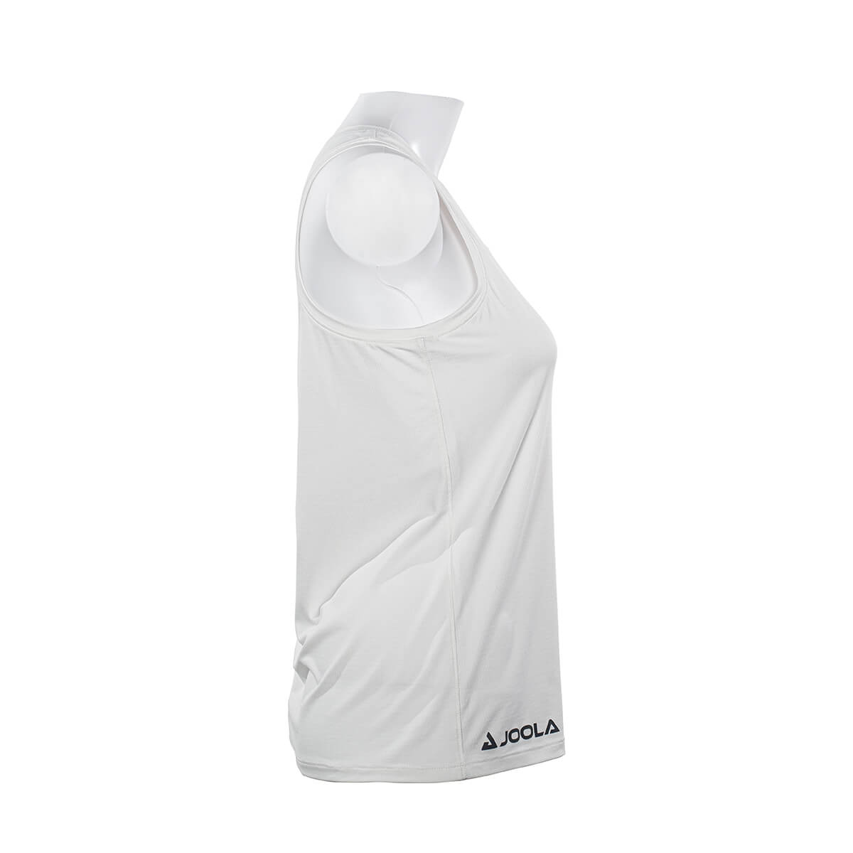 White Background Image: Angled image of JOOLA Flow Tank Top, White color. #White