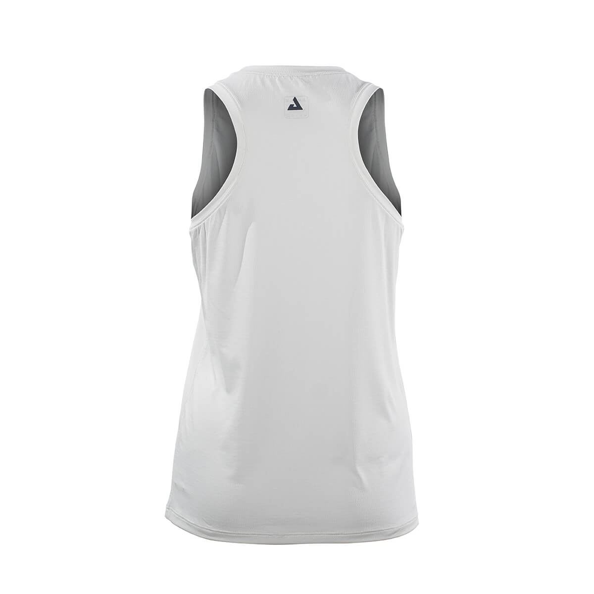 White Background Image: Back side of JOOLA Flow Tank Top, White color. #White