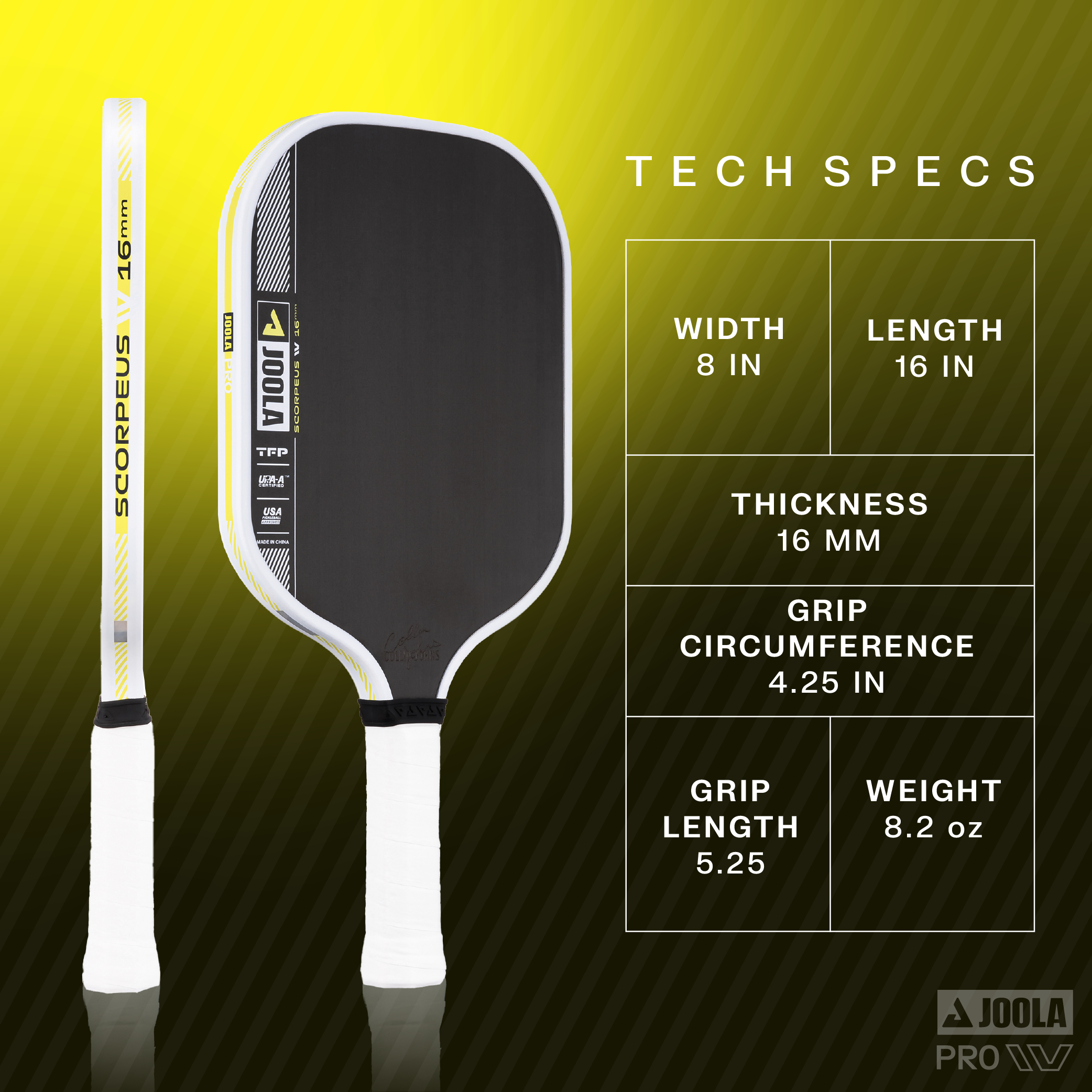 Raquete de Pickleball JOOLA Collin Johns Scorpeus IV