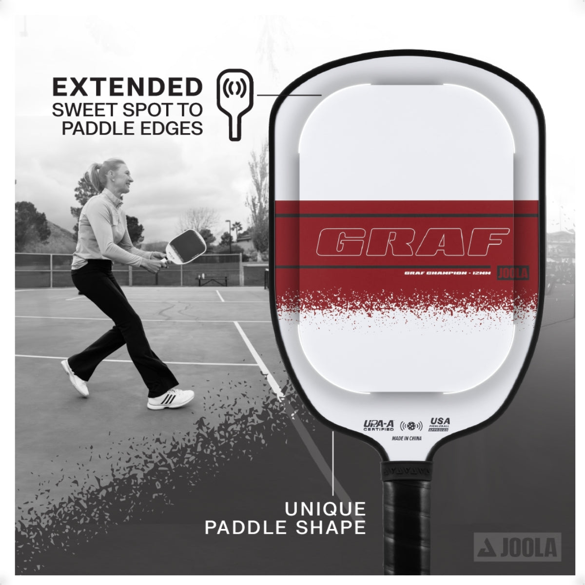 JOOLA BRASIL - Raquete de Pickleball JOOLA Graf Champion 12mm