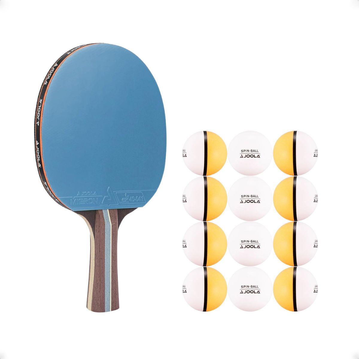 JOOLA Infinity Balance Table Tennis Racket Kit + JOOLA Spinball Table Tennis Balls (12 units)