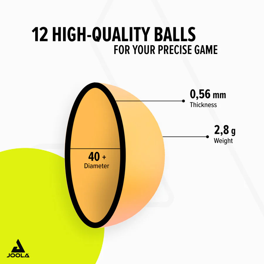 Bola de Tênis de Mesa JOOLA Spinball 12 unidades