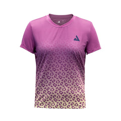 Camiseta JOOLA Crew Leopard Gradient Feminina