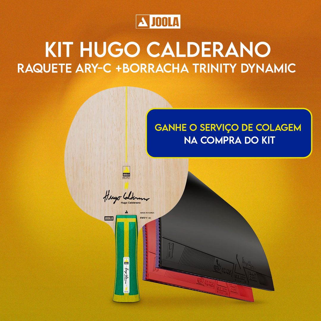 Kit Raquete JOOLA Hugo Calderano ARY-C + Borrachas Trinity Hugo Calderano Dynamic