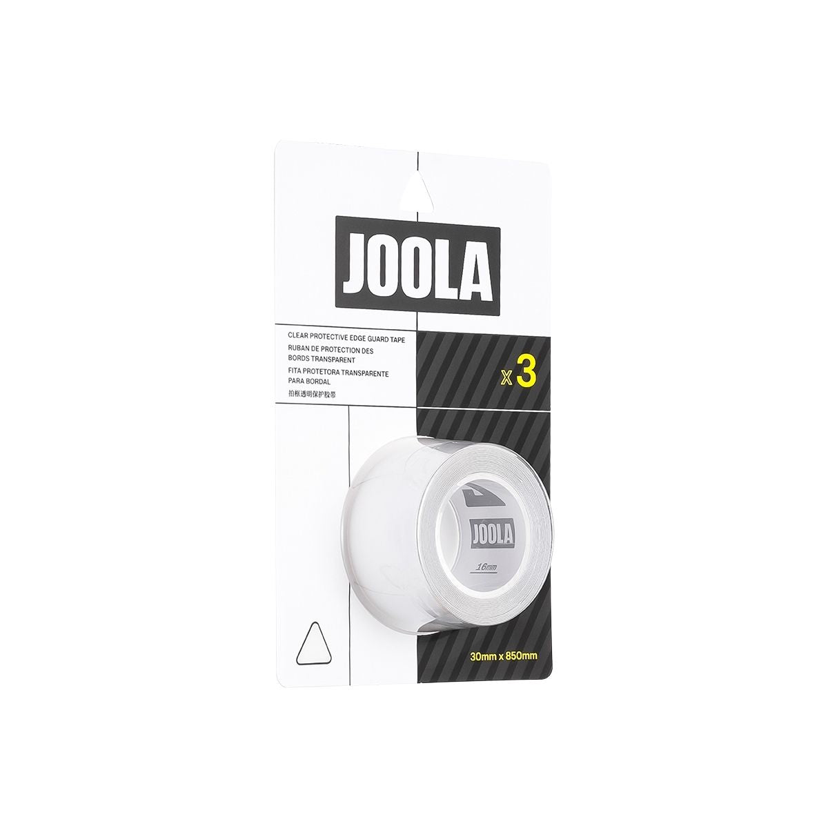 Kit Grip de Substituição para Raquete de Pickleball JOOLA Feel-Tec Pure (Black) + Fita de Proteção de Borda JOOLA Transparente para Raquete de Pickleball (16mm)