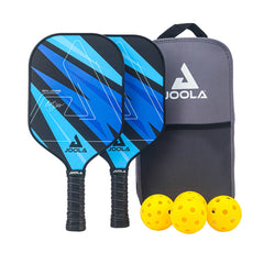 Kit de Pickleball JOOLA Ben Johns Blue Lightning (2 Raquetes, 4 Bolas e 1 Bolsa)