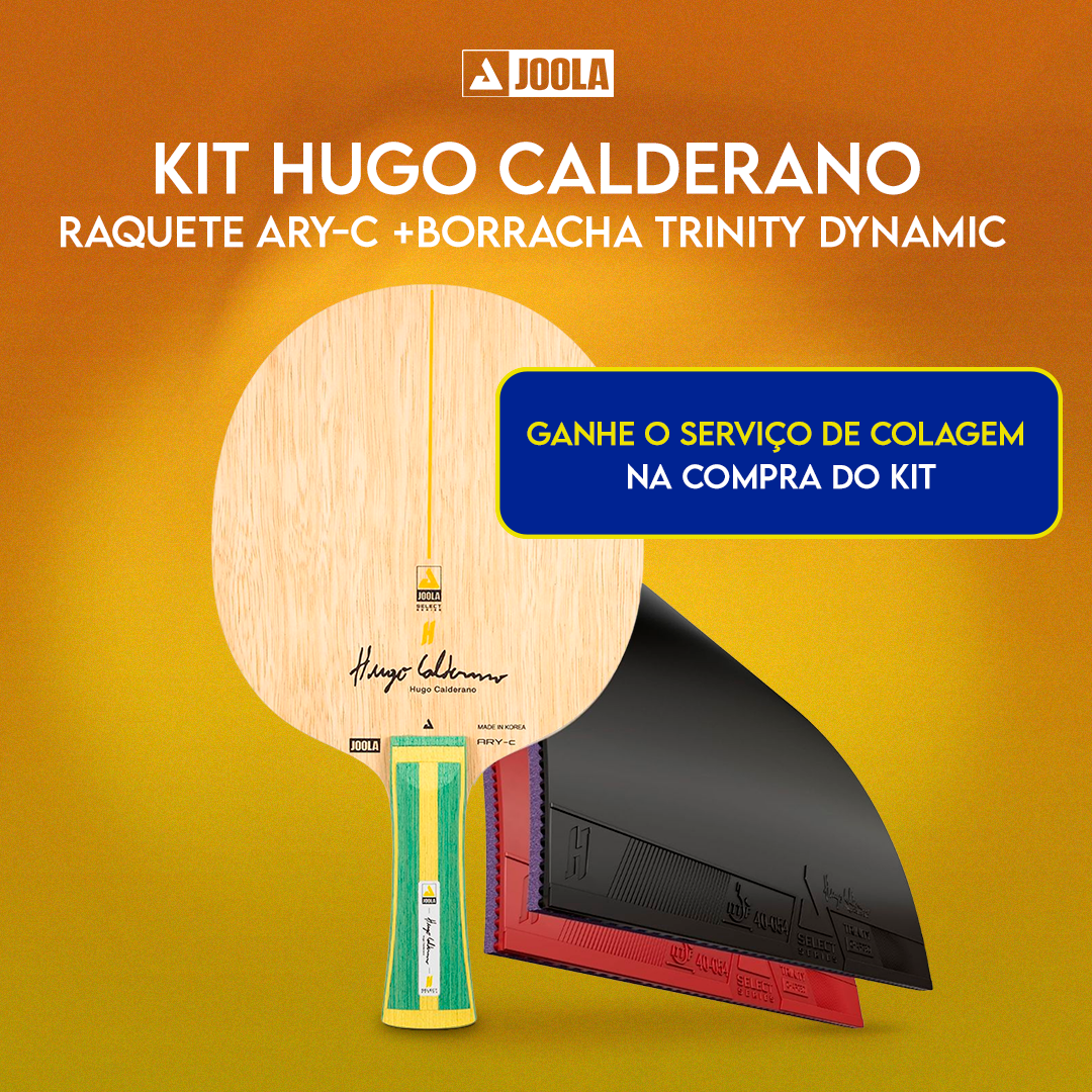 Kit Raquete JOOLA Hugo Calderano ARY-C + Borrachas Trinity Hugo Calderano Dynamic