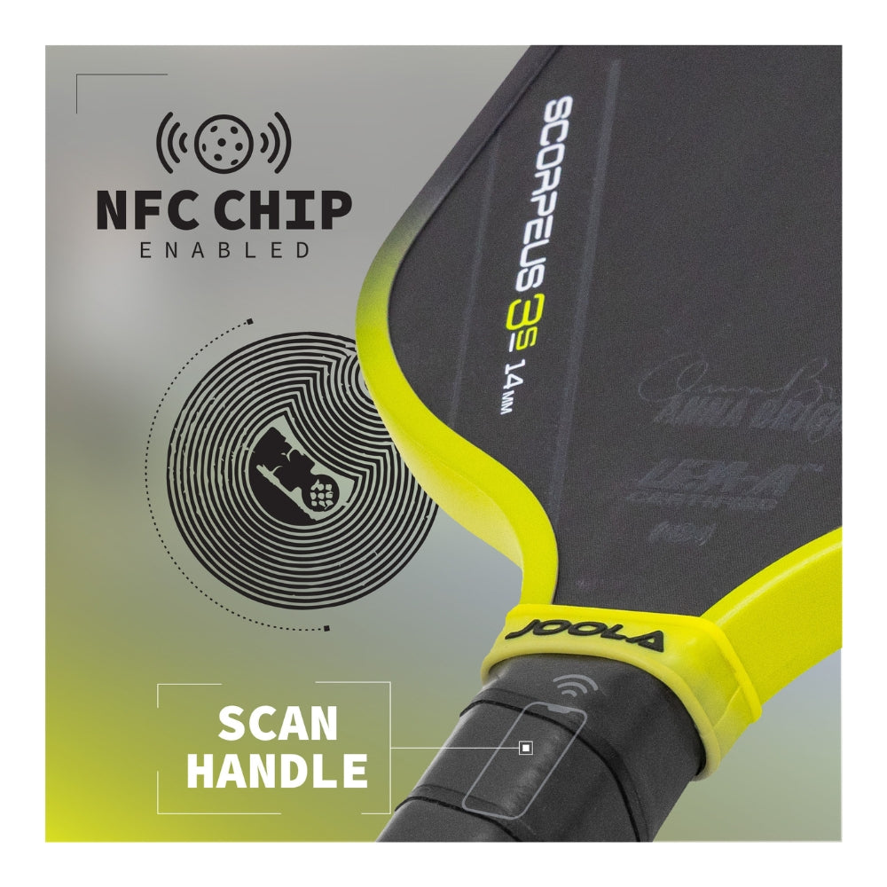 Kit Raquete de Pickleball JOOLA Anna Bright Scorpeus 3S + Grip JOOLA Black