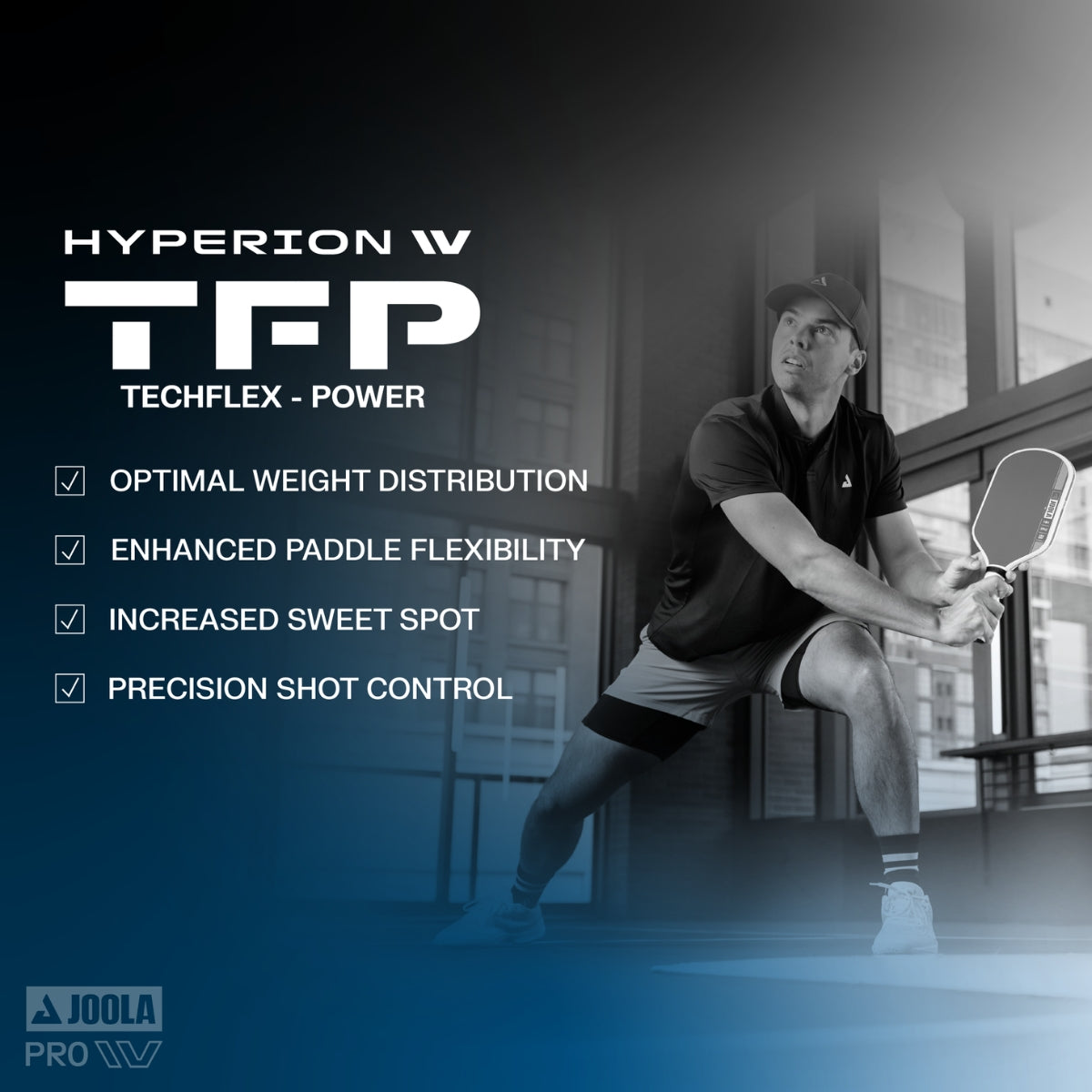 Kit Raquete de Pickleball JOOLA Ben Johns Hyperion Pro IV + Fita de Proteção de Borda
