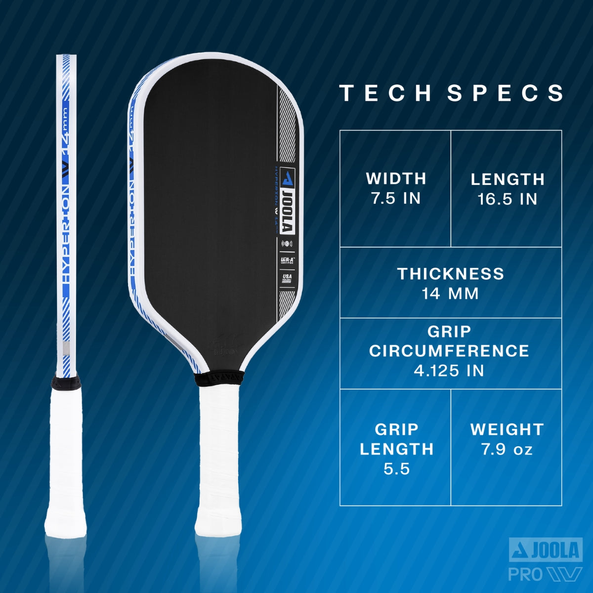 Kit Raquete de Pickleball JOOLA Ben Johns Hyperion Pro IV + Fita de Proteção de Borda
