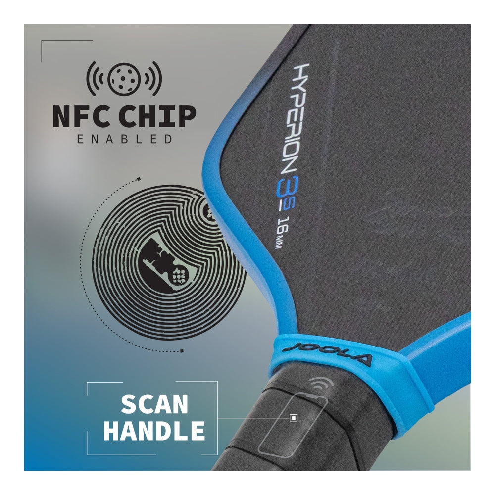 Kit Raquete de Pickleball JOOLA Simone Jardim Hyperion 3S + Grip JOOLA Black