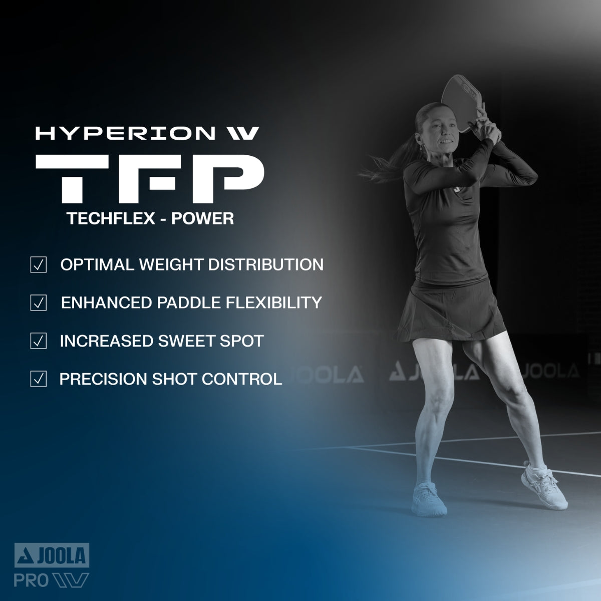 Kit Raquete de Pickleball JOOLA Simone Jardim Hyperion Pro IV 16mm + Fita de Proteção de Borda