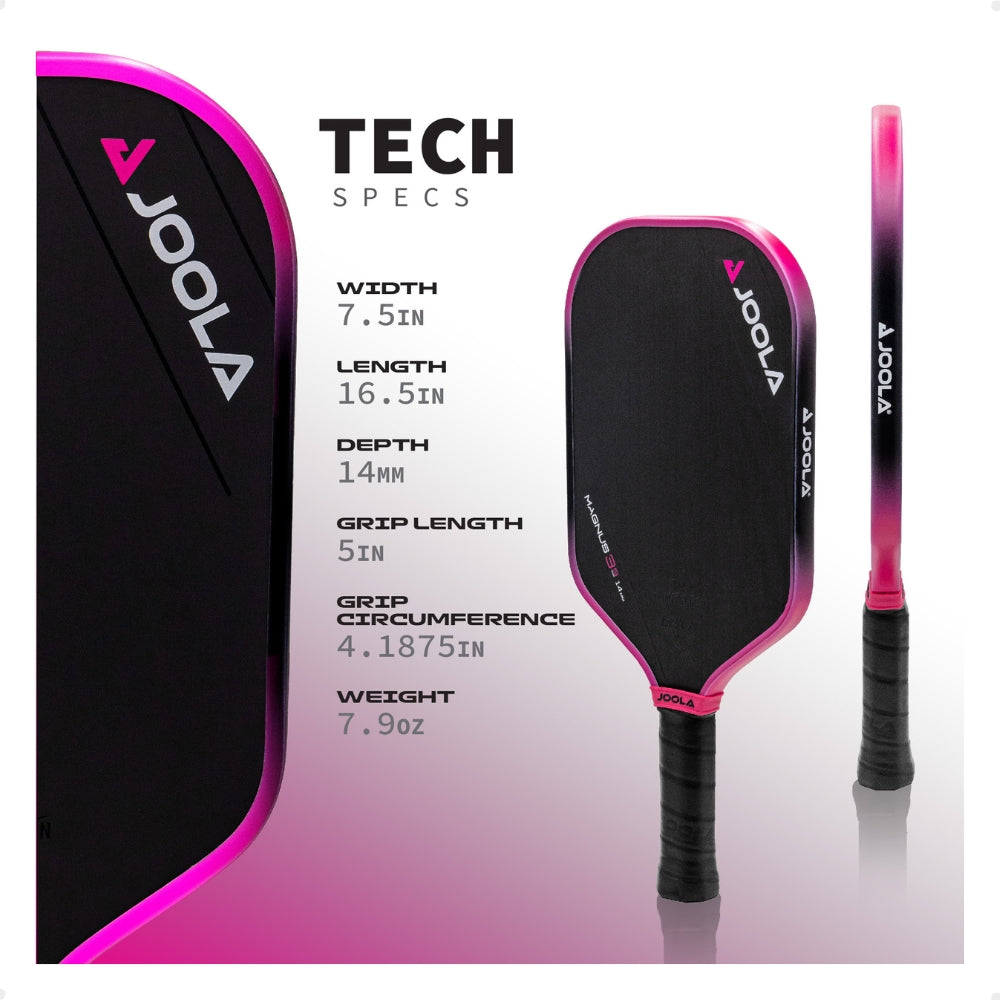 Kit Raquete de Pickleball JOOLA Tyson McGuffin Magnus 3S + Grip JOOLA Black