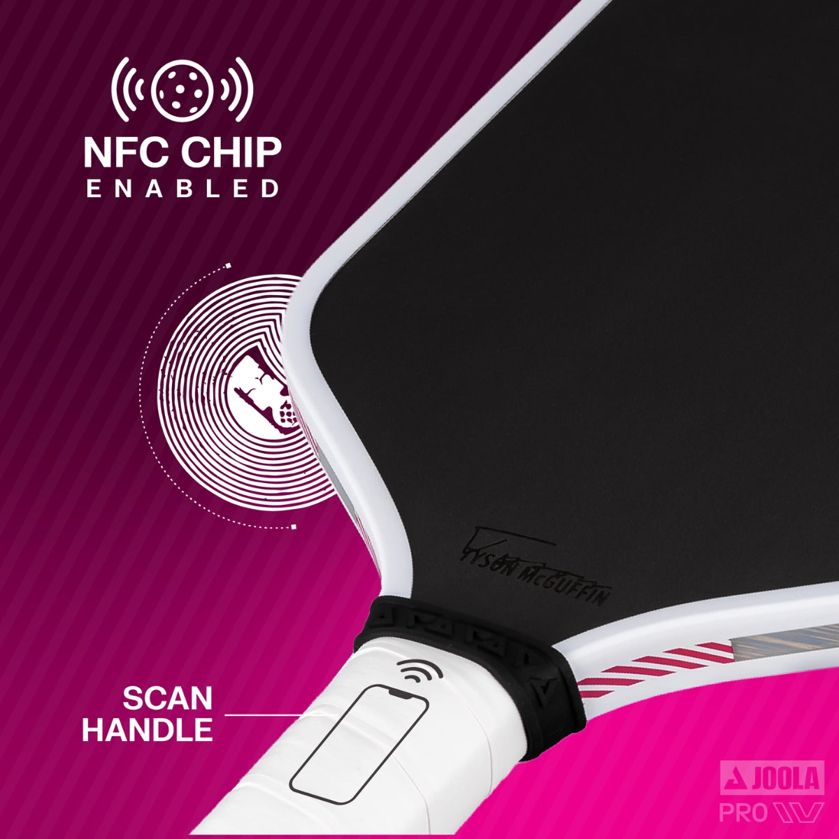 Kit Raquete de Pickleball JOOLA Tyson McGuffin Magnus Pro IV + Fita de Proteção de Borda