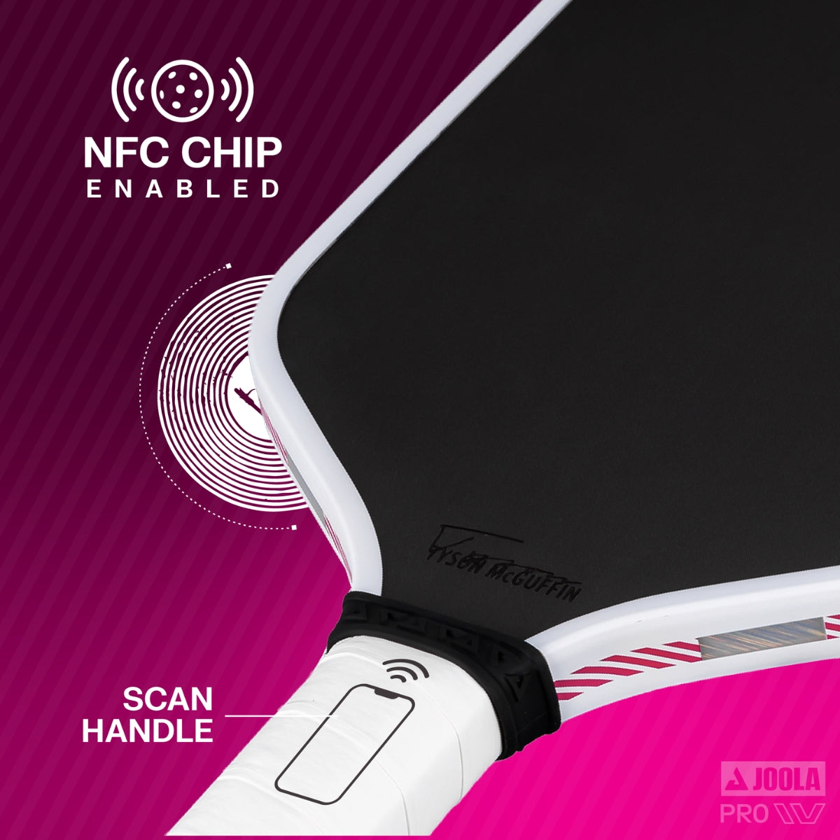 Kit Raquete de Pickleball JOOLA Tyson McGuffin Magnus Pro IV + Fita de Proteção de Borda