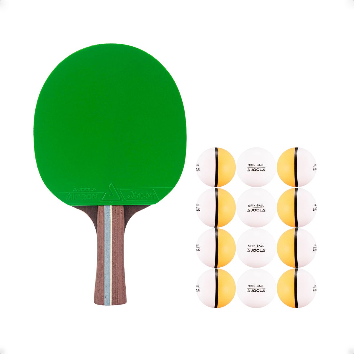 JOOLA Infinity Balance Table Tennis Racket Kit + JOOLA Spinball Table Tennis Balls (12 units)